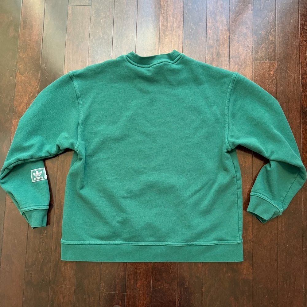 Adidas Men’s Hoop York City Crewneck Sweatshirt Size Small in Collegiate Green - Picture 5 of 7